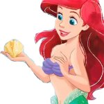 ariel holding a shell