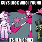 Yes | GUYS LOOK WHO I FOUND; ITS HER, SPINEL | image tagged in hypno island | made w/ Imgflip meme maker