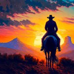 Cowboy sunset