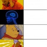 Pooh Brains And Drake meme
