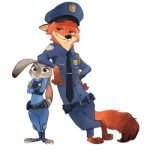 Nick and Judy as Police Officers meme