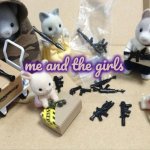 Sylvanian danger | me and the girls | image tagged in sylvanian trrorists | made w/ Imgflip meme maker