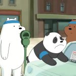 Ice bear faceplants GIF Template