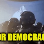 helldivers salute | FOR DEMOCRACY | image tagged in gifs,helldivers2,helldivers,helldiver,for democracy,helldivers for democracy | made w/ Imgflip video-to-gif maker