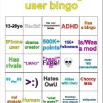 MSMG average user bingo by OwU- meme
