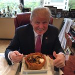 President Trump eating taco salad