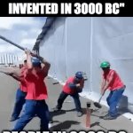 cus 2999 comes after 3000 in BC | "HAMMERING WAS INVENTED IN 3000 BC"; PEOPLE IN 2999 BC: | image tagged in gifs,funny | made w/ Imgflip video-to-gif maker