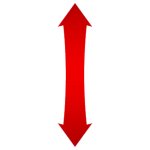 Red double arrow