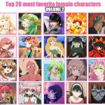 top 20 favorite female characters volume 2 | image tagged in top 20 female characters volume 2,favorites,videogames,mermaid,anime,cartoons | made w/ Imgflip meme maker
