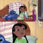 Lilo and Stitch "Never Give Up-They Gave Up" template