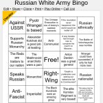 Russian White Army Bingo
