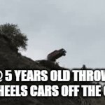 mean while the people in the car 0_o | ME @ 5 YEARS OLD THROWING HOTWHEELS CARS OFF THE COUCH | image tagged in gifs,hot wheels,cars,kids | made w/ Imgflip video-to-gif maker