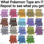 What Pokemon Type am I meme