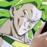 broly looking at his phone template
