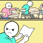 Students passing notes meme