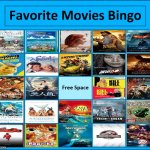 favorite movies bingo | image tagged in favorite movies bingo,cinema,asian,animation,films,mermaid | made w/ Imgflip meme maker