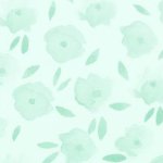 Soft pastel baby mint green background with flower pattern