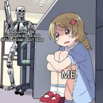gen z parents dont let me down | REALIZING THE FIRST GEN BETAS ARE IN THE WOMB RIGHT NOW; ME | image tagged in anime girl hiding from terminator,gen beta,gen z,gen alpha,idk what to tag | made w/ Imgflip meme maker