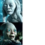 Drake Hotline Bling replacement Gollum Smeagol template