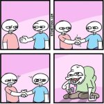Handshake and a weird dude meme