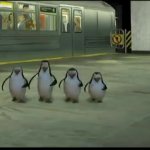 penguins move it move it GIF Template