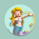 mermaid peach singing