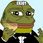 enjoy | ENJOY | image tagged in hoppy toast,hoppy,hoppy the frog | made w/ Imgflip meme maker