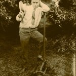 Butch | Robert Leroy Parker, aka "Butch Cassidy"; doing yard work at his ranch near Buenos Aires, Argentina, ca. 1930 | image tagged in butch | made w/ Imgflip meme maker