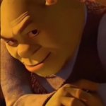 Shrek looking up