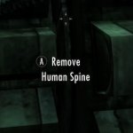 Skyrim remove human spine