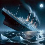 Titanic sinks