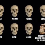 Anyone agree with this? | THE GUY WHO CREATED UNSKIPPABLE 30 SECOND ADS | image tagged in empty skulls of truth | made w/ Imgflip meme maker