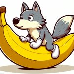Wolf on a Banana