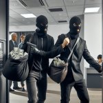 2 man robbing a bank