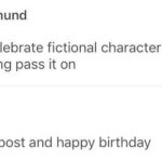 Fictional Character's Birthdays