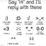 say hi and I'll reply with