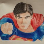 Superman drawing (Christopher Reeves) meme