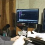 Hacker guy coding GIF Template