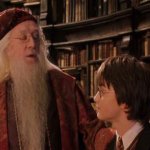 Dumbledore and Harry talking
