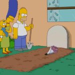 The Simpsons mourn who