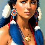 Native American Indian Peaceful woman