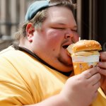 Fat man Stone Fatboy Fat Boy JPP eating McDonald's