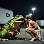Besas a la rana para romper el hechizo