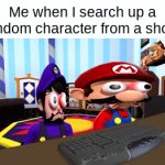 they making crazy stuff | Me when I search up a random character from a show: | image tagged in gifs,gif,oh wow are you actually reading these tags,cars,bruh,why | made w/ Imgflip video-to-gif maker