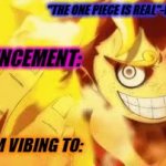 Luffy. Announcement template GIF Template