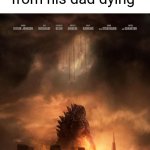 Godzilla (2014) explained badly | Big lizard fights 2 giant bugs while a young veteran is traumatized from his dad dying | image tagged in 2014,godzilla | made w/ Imgflip meme maker