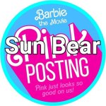 Barbie pink posting sun bear