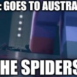 I'm 14 And I Still Hate Spiders. | ME: GOES TO AUSTRALIA; THE SPIDERS: | image tagged in gifs,spiders,austrailia,herobrine running at the speed of light | made w/ Imgflip video-to-gif maker