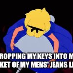 With pockets like these, who needs purses?! | DROPPING MY KEYS INTO MY POCKET OF MY MENS' JEANS LIKE... | image tagged in gifs,feminism,alice falling,mensware,women,pocket | made w/ Imgflip video-to-gif maker