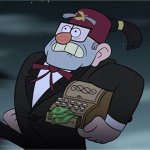 grunkle stan running away from cops